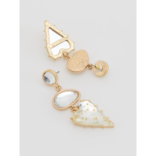 Reserved - Wiszące kolczyki z sercami - wielobarwny Reserved ONE SIZE Reserved