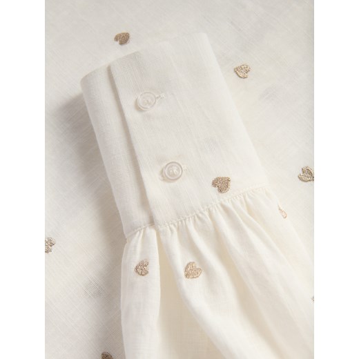 Reserved - Koszula z haftowanym wzorem - złamana biel Reserved M Reserved