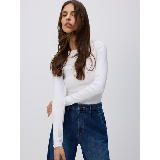 Reserved - Jeansy barrel leg - granatowy Reserved 44 Reserved