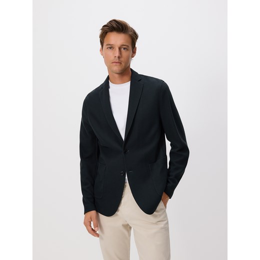 Reserved - Marynarka slim fit - ciemnozielony ze sklepu Reserved w kategorii Marynarki męskie - zdjęcie 185559364