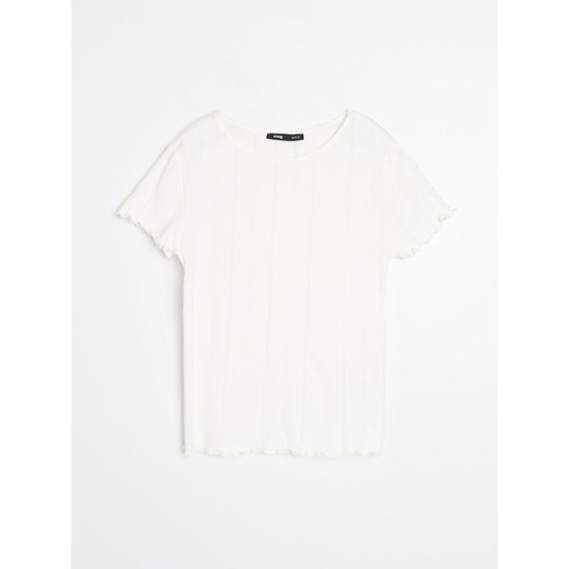 Sinsay - Koszulka - kremowy Sinsay XS Sinsay