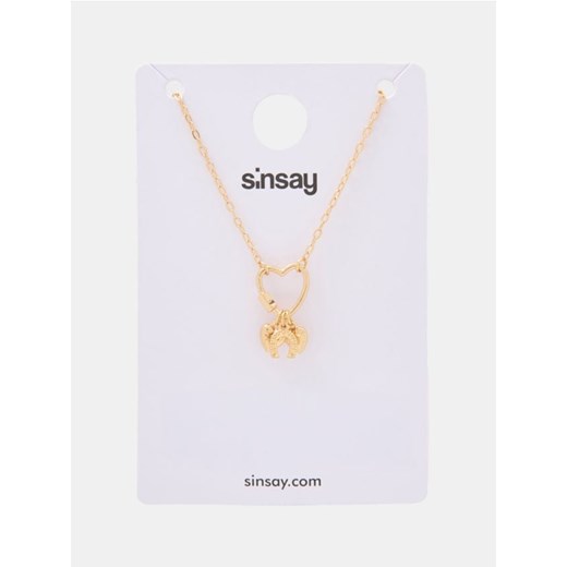 Sinsay - Naszyjnik z zawieszką - złoty ze sklepu Sinsay w kategorii Naszyjniki - zdjęcie 185559974