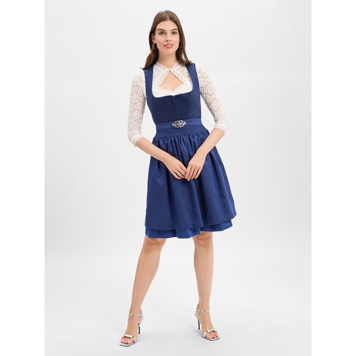 Krüger Dirndl Damska sukienka na co dzień Kobiety Sztuczne włókno indygo jednolity ze sklepu vangraaf w kategorii Sukienki - zdjęcie 185561974