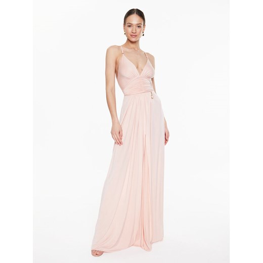 Elisabetta Franchi Sukienka wieczorowa AB-430-32E2-V700 Różowy Regular Fit ze sklepu MODIVO w kategorii Sukienki - zdjęcie 185562604