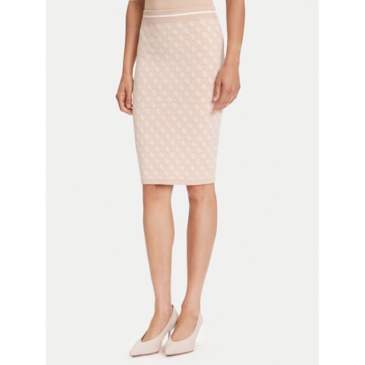 Guess Spódnica ołówkowa W4BD53 Z37K0 Beżowy Regular Fit ze sklepu MODIVO w kategorii Spódnice - zdjęcie 185564312
