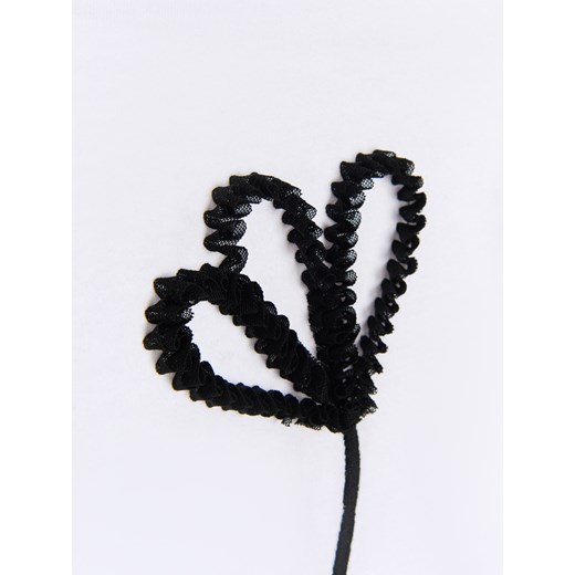 Sinsay - Koszulka z krótkim rękawem - kremowy Sinsay XL Sinsay