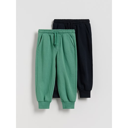 Reserved - Dresowe joggery 2 pack - zielony ze sklepu Reserved w kategorii Spodnie chłopięce - zdjęcie 185567294