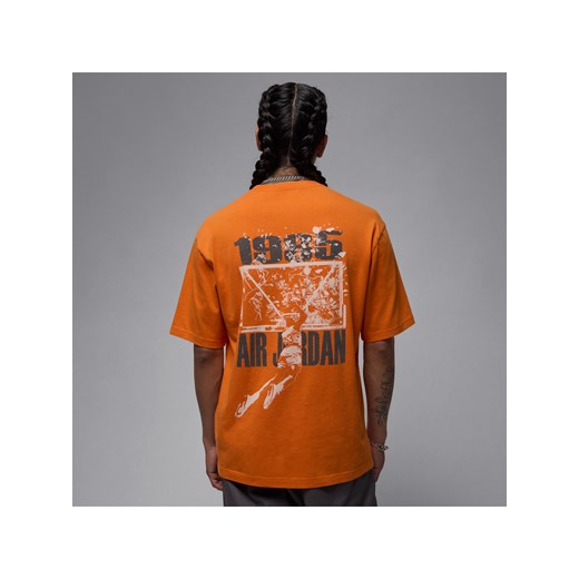 Męski oversizowy T-shirt z grafiką Jordan Brooklyn - Pomarańczowy ze sklepu Nike poland w kategorii T-shirty męskie - zdjęcie 185567713