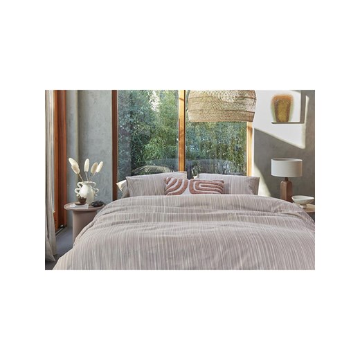 Beddinghouse Komplet pościeli flanelowej &quot;Drips&quot; w kolorze beżowym Beddinghouse 135x200 cm okazyjna cena Limango Polska