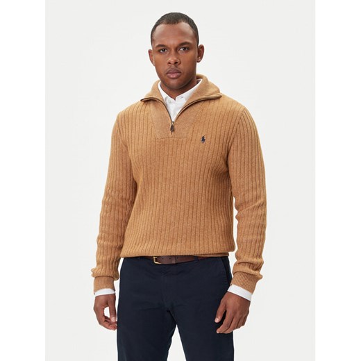 Polo Ralph Lauren Sweter 710974167002 Beżowy Regular Fit ze sklepu MODIVO w kategorii Swetry męskie - zdjęcie 185570434