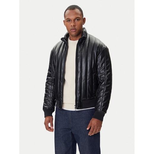 Armani Exchange Kurtka z imitacji skóry XM001124 AF16647 UC001 Czarny Regular Fit ze sklepu MODIVO w kategorii Kurtki męskie - zdjęcie 185570450