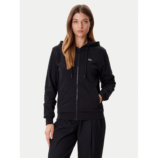 Lacoste Bluza SF5256 Czarny Regular Fit ze sklepu MODIVO w kategorii Bluzy damskie - zdjęcie 185570670
