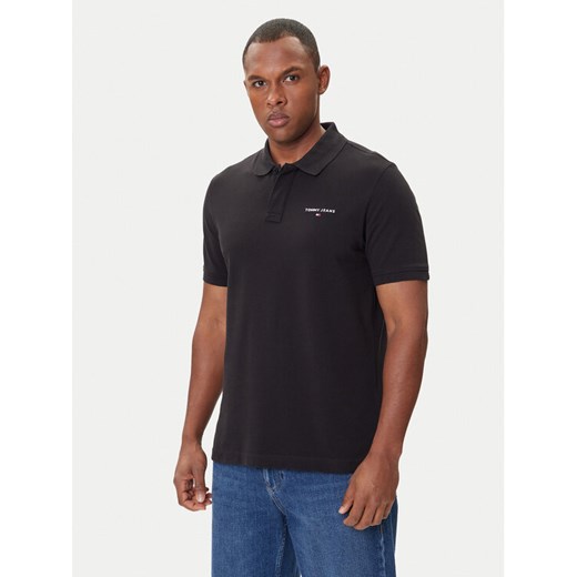 Tommy Jeans Polo Linear DM0DM20914 Czarny Regular Fit ze sklepu MODIVO w kategorii T-shirty męskie - zdjęcie 185570703