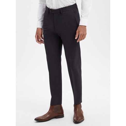Strellson Spodnie - Maury Mężczyźni Slim Fit Sztuczne włókno bakłażanowy marmurkowy ze sklepu vangraaf w kategorii Spodnie męskie - zdjęcie 185572373