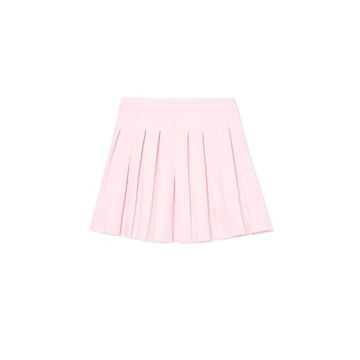 Cropp - Różowa plisowana spódnica mini - różowy Cropp XS Cropp