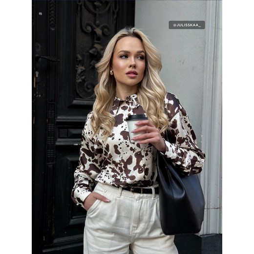 Mohito - Wiskozowa koszula w zwierzęcy print - kremowy ze sklepu Mohito w kategorii Koszule damskie - zdjęcie 185573310