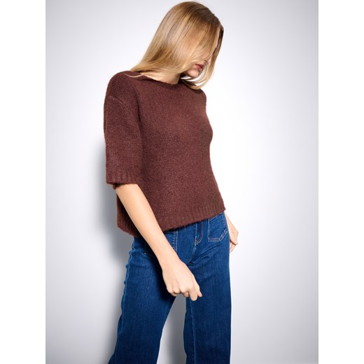 Mohito - Brązowy sweter z dodatkiem wełny - brązowy Mohito XL Mohito