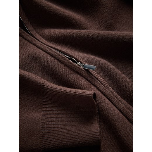 Reserved - Rozpinany sweter z kapturem - brązowy Reserved XL Reserved