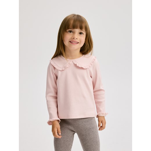Reserved - Bluzka z kołnierzykiem - pastelowy róż Reserved 86 (12-18 m.) Reserved