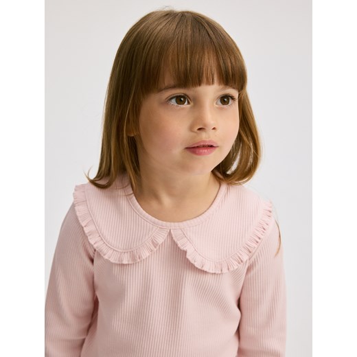 Reserved - Bluzka z kołnierzykiem - pastelowy róż Reserved 110 (4-5 lat) Reserved