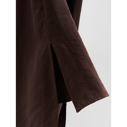 Reserved - Spódnica midi z modalem - ciemnobrązowy Reserved XS Reserved