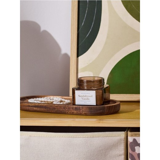 Sinsay - Świeca zapachowa Sandalwood Vanilla - brązowy ze sklepu Sinsay w kategorii Dom - zdjęcie 185574773
