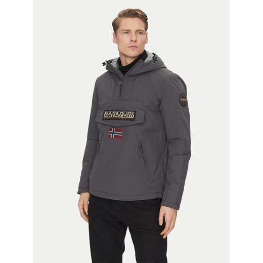 Napapijri Kurtka anorak Rainforest Pocket 2 NP0A4GMD Szary Regular Fit ze sklepu MODIVO w kategorii Kurtki męskie - zdjęcie 185575401