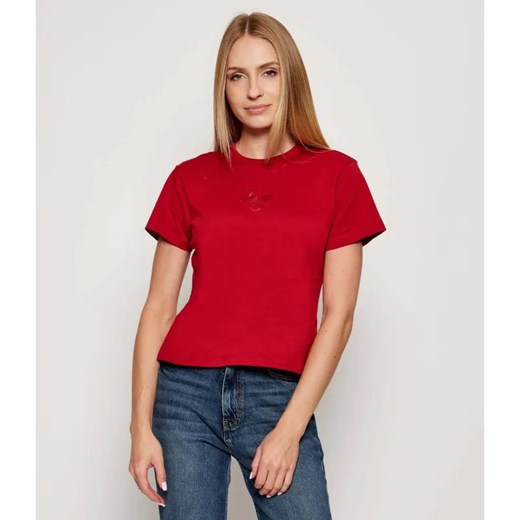 HUGO T-shirt Destrel_3 | Regular Fit ze sklepu Gomez Fashion Store w kategorii Bluzki damskie - zdjęcie 185576284