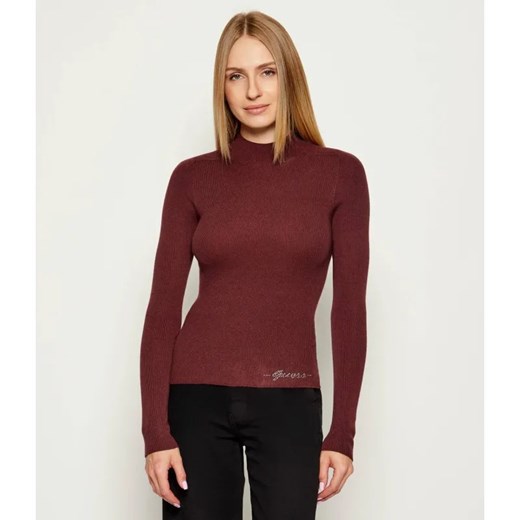GUESS Półgolf JULIA | Slim Fit | z dodatkiem wełny i kaszmiru ze sklepu Gomez Fashion Store w kategorii Swetry damskie - zdjęcie 185576341