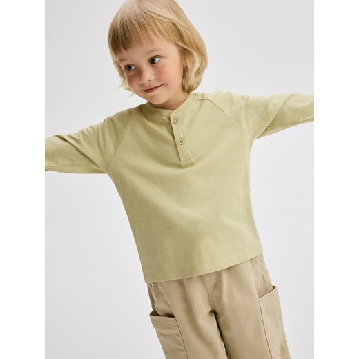 Reserved - Bawełniany longsleeve 2 pack - jasnozielony Reserved 92 (1 Reserved