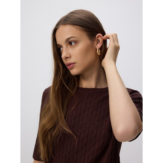 Reserved - Owalne kolczyki - złoty Reserved ONE SIZE Reserved