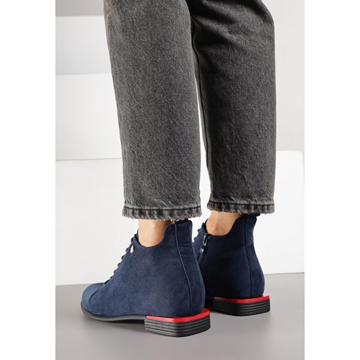 Granatowe Botki Typu Trzewiki Vices Implie 38 born2be.pl
