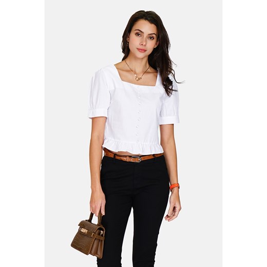 ASSUILI Bluzka w kolorze białym ze sklepu Limango Polska w kategorii Bluzki damskie - zdjęcie 185578661