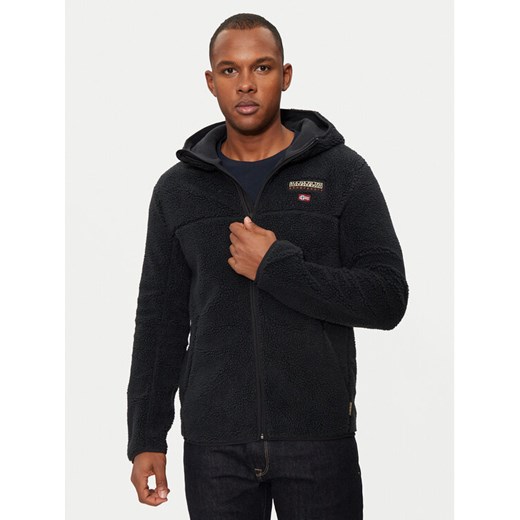 Napapijri Polar T-Tynik NP0A4IA8 Czarny Regular Fit ze sklepu MODIVO w kategorii Bluzy męskie - zdjęcie 185579343