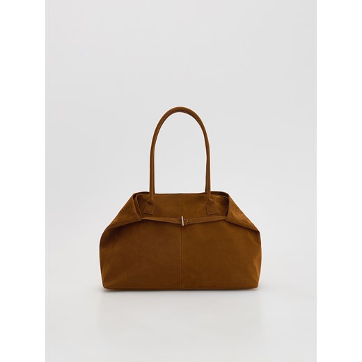 Reserved - Torebka shopper z imitacji zamszu - brązowy - id: 189FE-82X - marki Reserved - 185579963 Reserved - Torebka shopper z imitacji zamszu - brązowy ze sklepu Reserved w kategorii Torby Shopper bag - zdjęcie 185579963