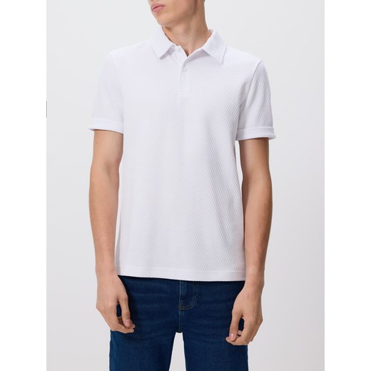 Reserved - Koszulka polo regular fit - złamana biel ze sklepu Reserved w kategorii T-shirty męskie - zdjęcie 185580050