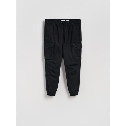 Reserved - Spodnie cargo jogger - czarny ze sklepu Reserved w kategorii Spodnie męskie - zdjęcie 185580281