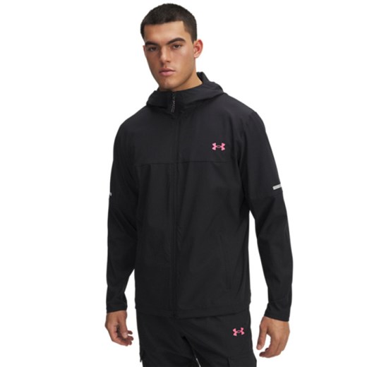 Męska kurtka treningowa Under Armour UA Tech Utility Woven - czarna ze sklepu Sportstylestory.com w kategorii Bluzy męskie - zdjęcie 185581201