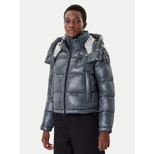 Blauer Kurtka zimowa 25WBLDC02170 Szary Regular Fit ze sklepu MODIVO w kategorii Kurtki damskie - zdjęcie 185581444