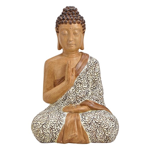 G. Wurm Figurka dekoracyjna &quot;Buddha&quot; w kolorze jasnobrązowym - 32 x 48 x 25 cm ze sklepu Limango Polska w kategorii Dekoracje - zdjęcie 185582104