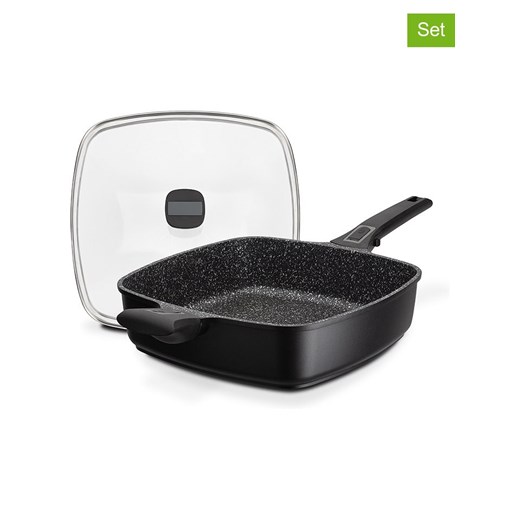 GSW 2-częściowy zestaw &quot;Easy Click Quadura&quot; w kolorze czarnym - 28 x 28 cm ze sklepu Limango Polska w kategorii Garnki - zdjęcie 185582203