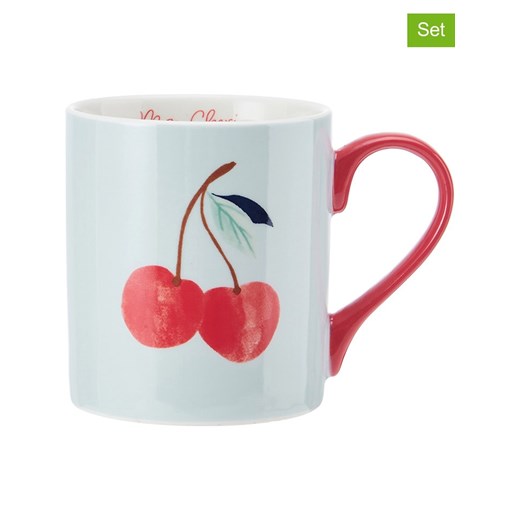 Mikasa Kubki (2 szt.) &quot;Cherry&quot; w kolorze biało-czerwonym - 280 ml ze sklepu Limango Polska w kategorii Naczynia - zdjęcie 185582213