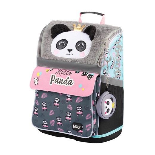 baagl Tornister &quot;Zippy Panda&quot; w kolorze szaro-jasnoróżowym ze sklepu Limango Polska w kategorii Plecaki dla dzieci - zdjęcie 185582224