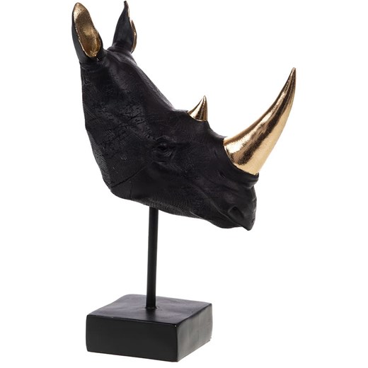 Amadeus Figurka dekoracyjna &quot;Rhinoceros&quot; w kolorez złoto-czarnym - wys. 18 cm ze sklepu Limango Polska w kategorii Dekoracje - zdjęcie 185582283