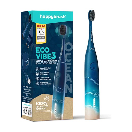 Happy Brush Szczoteczka soniczna &quot;Eco V3+&quot; w kolorze niebieskim ze sklepu Limango Polska w kategorii Szczoteczki do zębów - zdjęcie 185582482