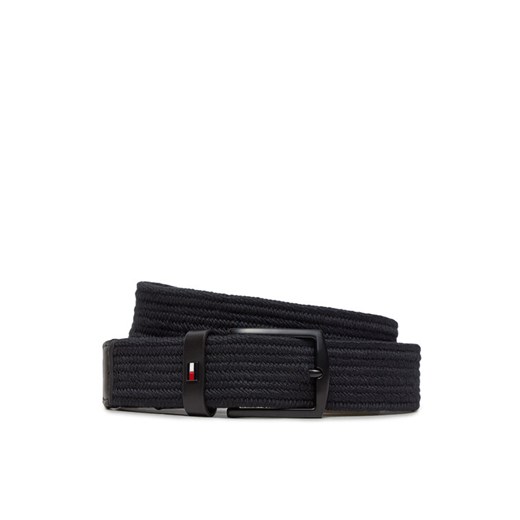 Pasek Męski Tommy Hilfiger Denton Elastic AM0AM12548 Czarny ze sklepu eobuwie.pl w kategorii Paski męskie - zdjęcie 185582543