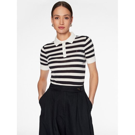 Tommy Hilfiger Polo WW0WW37937 Granatowy Regular Fit ze sklepu MODIVO w kategorii Bluzki damskie - zdjęcie 185583490