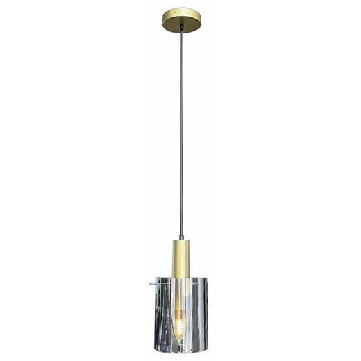 Złota lampa wisząca z metalu - K612-Arneco ze sklepu Edinos.pl w kategorii Lampy wiszące - zdjęcie 185585143