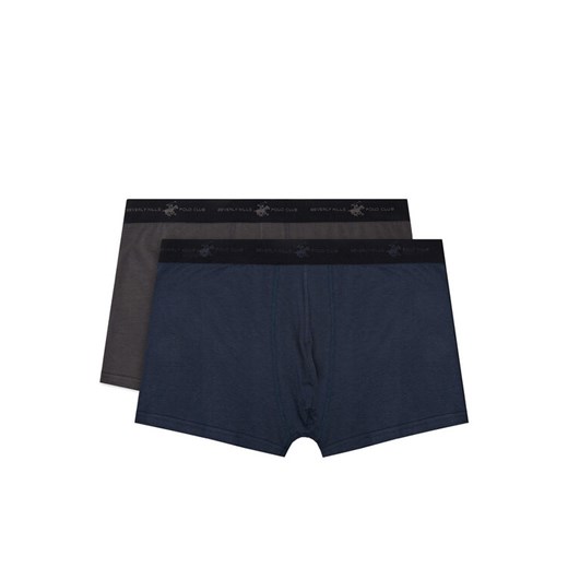 Beverly Hills Polo Club Komplet 2 par bokserek CEO_ZGW_BHPC_002_AW25_(2-PACK) Szary ze sklepu MODIVO w kategorii Majtki męskie - zdjęcie 185585970