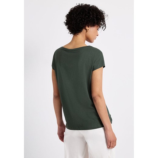 Street One Koszulka w kolorze ciemnozielonym Street One 44 wyprzedaż Limango Polska